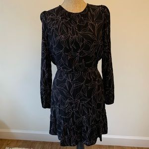 Black Floral Stencil Dress
